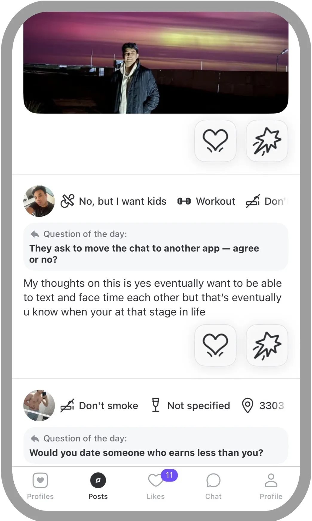 Share stories from your life - OURS app interface